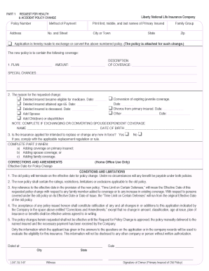Liberty National Life Insurance Policy Lookup  Form