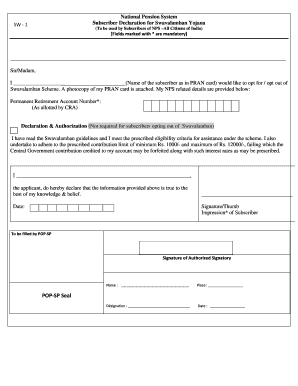 Swavalamban Loan Application Form PDF