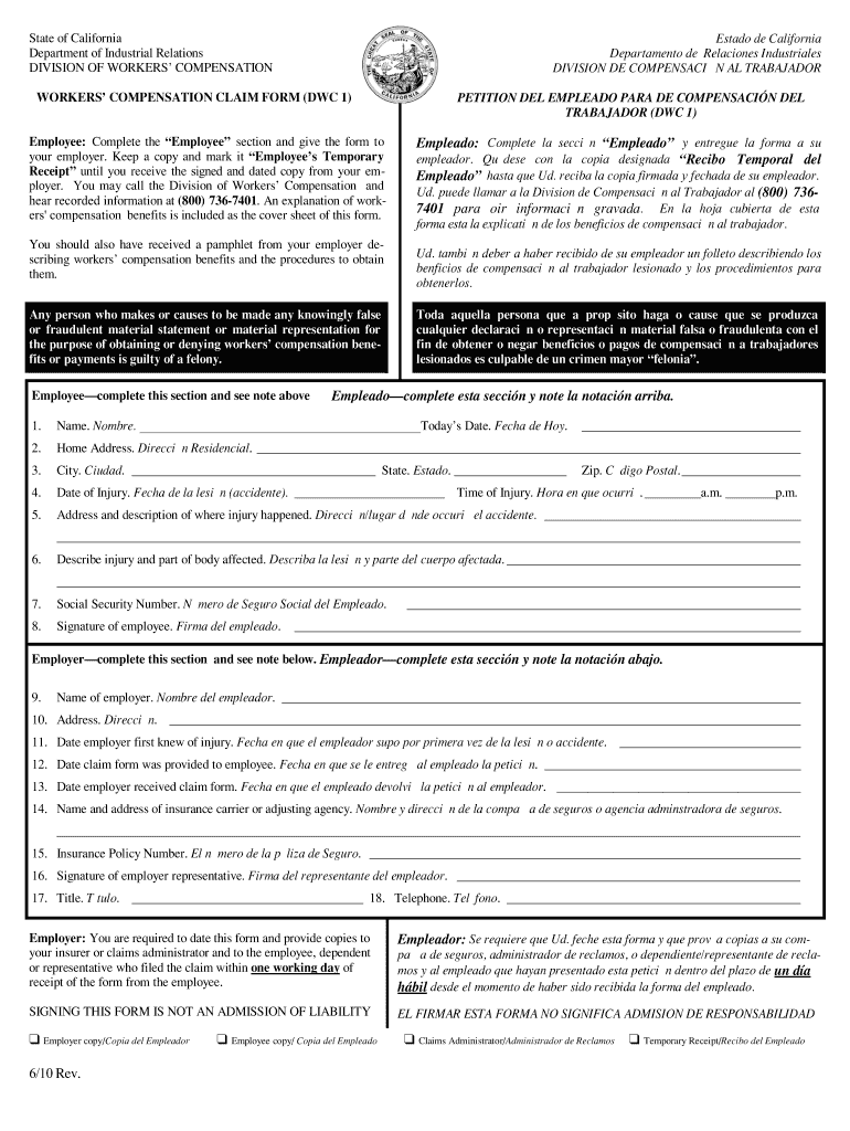 Accident Compensation  Form