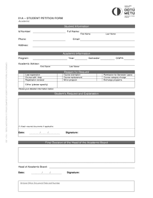 Metu Student Info  Form