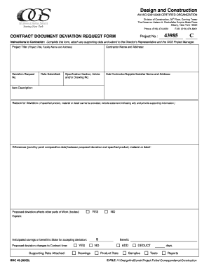 Deviation Request Form Template Excel