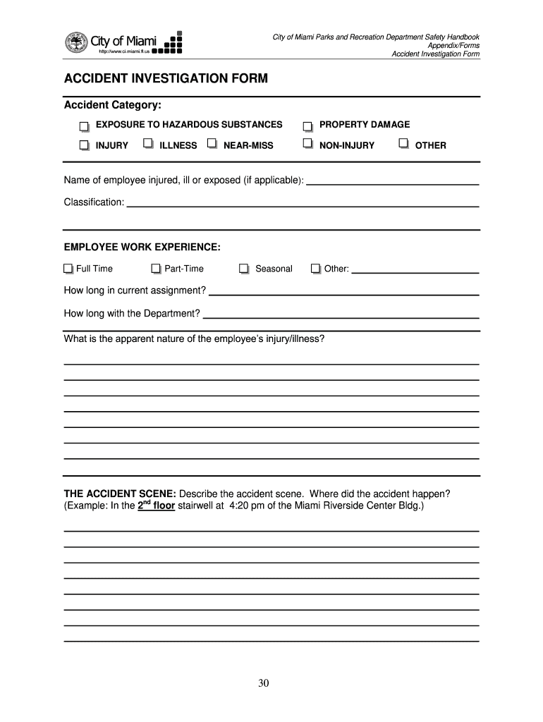 Blank Fire Department Forms