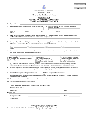 Etax Bermuda  Form