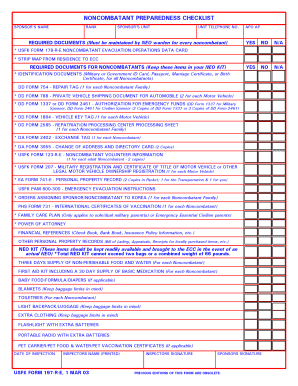 Usfk Form 178 R E