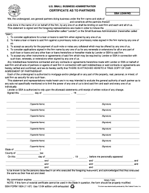 Sba Form 160a