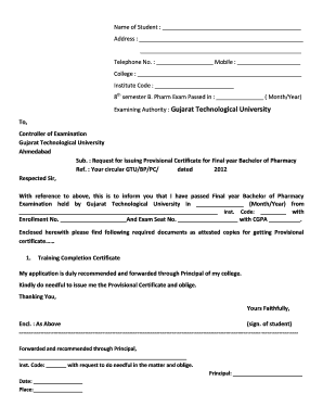 Get and Sign Gtu Degree Certificate Application Form 2012-2022