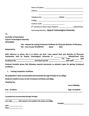  Gtu Degree Certificate Application Form 2012-2024