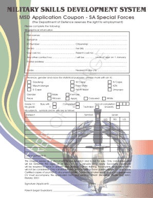 Special Task Force Recruitment  Form