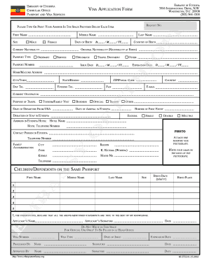 012Visa Application Form FinalytE PDF