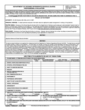 Form 5011 Fillable