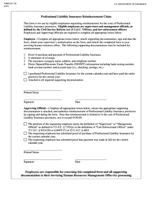 Professional Liability Insurance Reimbursement RequestApproval Form Osec DOC