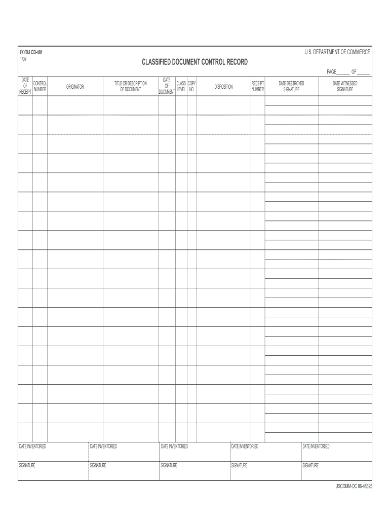 Cd 481 Form