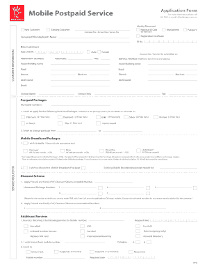 Dhiraagu Postpaid  Form