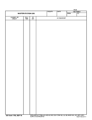 Master Station Log  Form