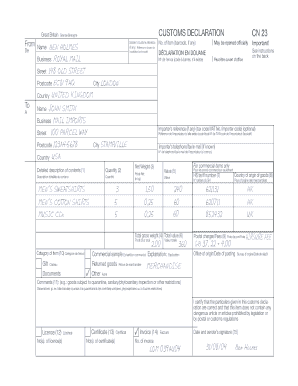 Deklaracja Celna Cn 23 Word  Form