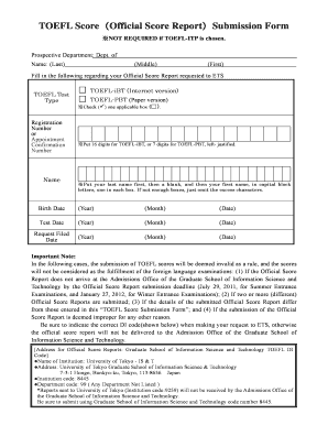 Toefl Certificate PDF  Form