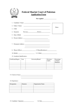Federal Shariat Court Official Website  Form