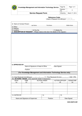 Kmits Service Request Form