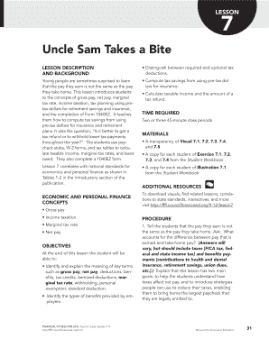 Uncle Sam Takes a Bite Answer Key  Form