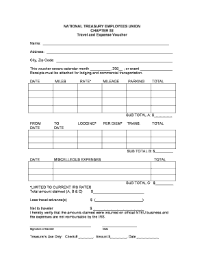 Expense Voucher Format