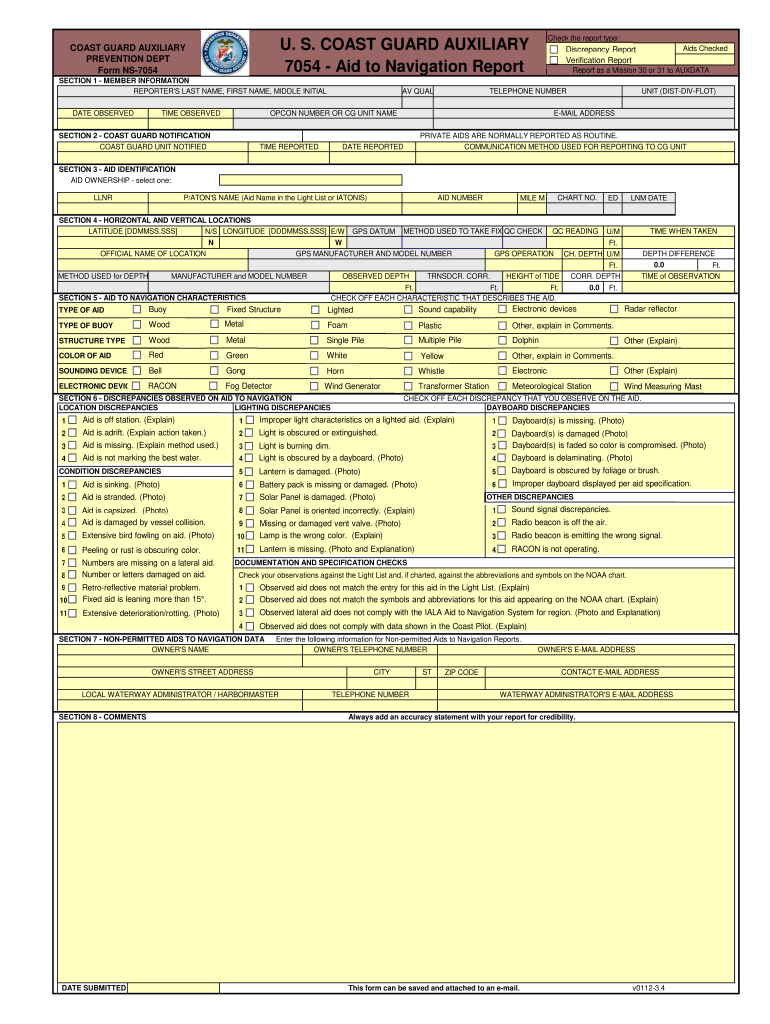 7054 Form