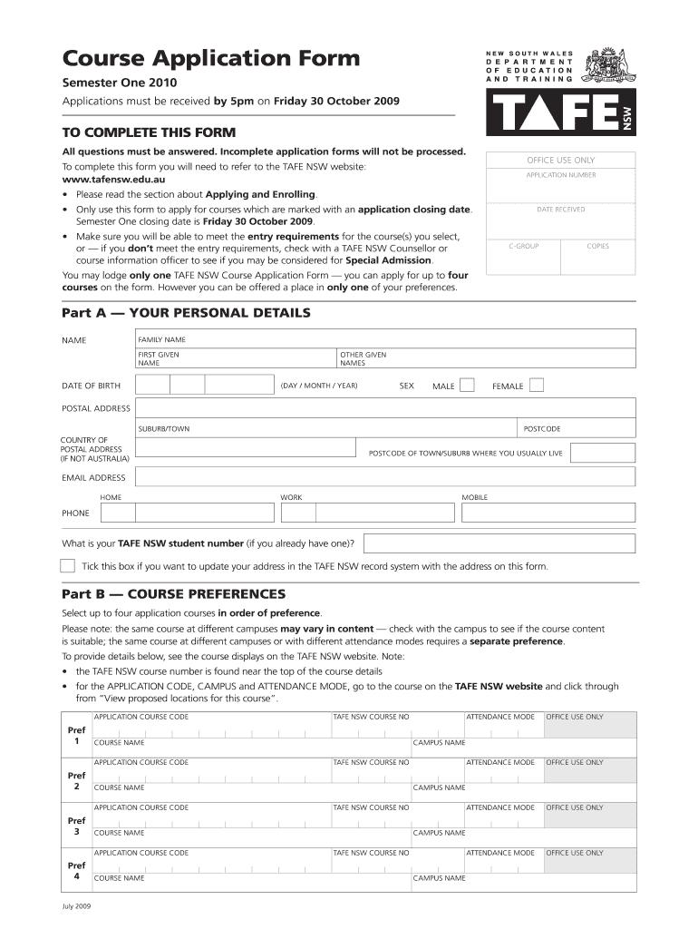  Iea Tafe Courses 2009-2024