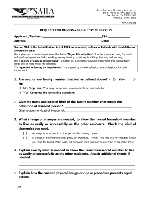 Saha Section 8 Housing List  Form