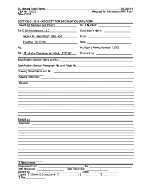 Rfi Form