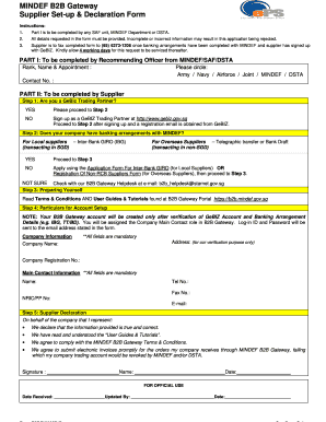 Supplier Declaration Form PDF