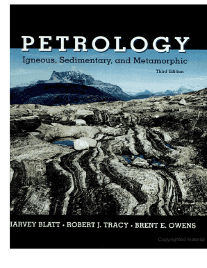 Petrology Blatt 3rd Edition PDF  Form