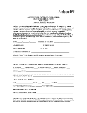 Bcbs Ga Appeal Form