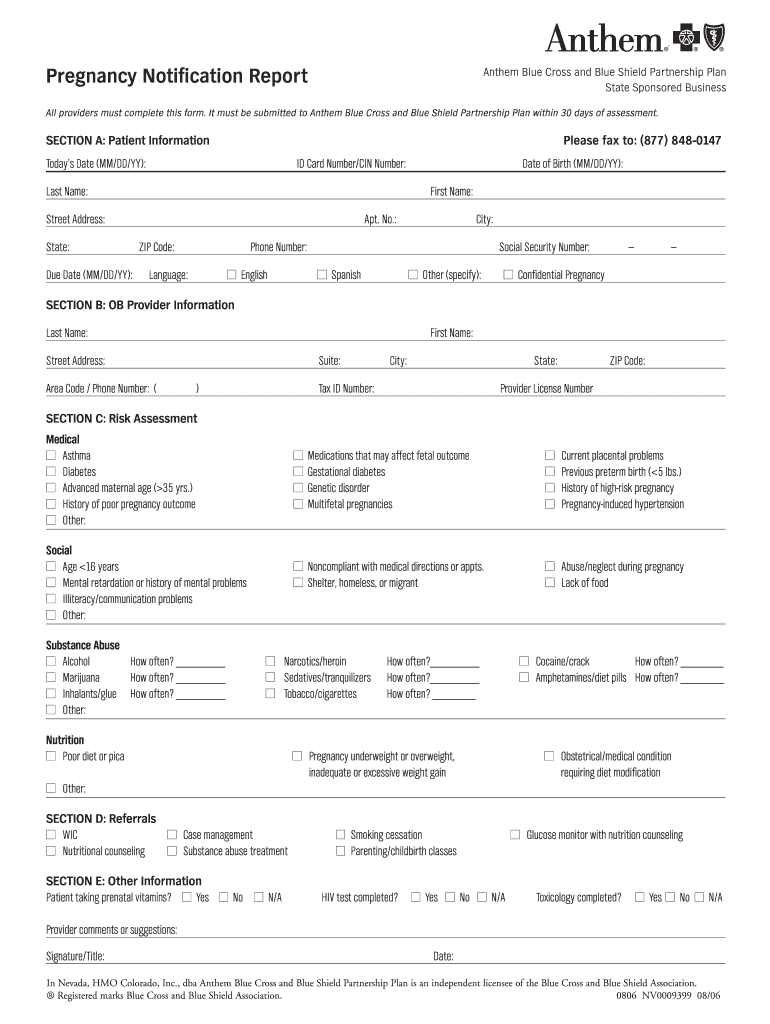 Pregnancy Report Positive PDF  Form