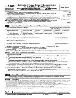 AMENDED IRS Form W 8BEN SEDM Sedm