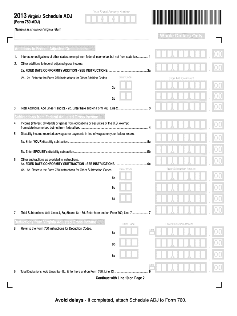  Schedule Adj Form 2019