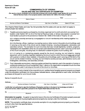 Tax Exempt Form Va