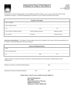  Request for Copy of Tax Return DR 841 R 0311 2015