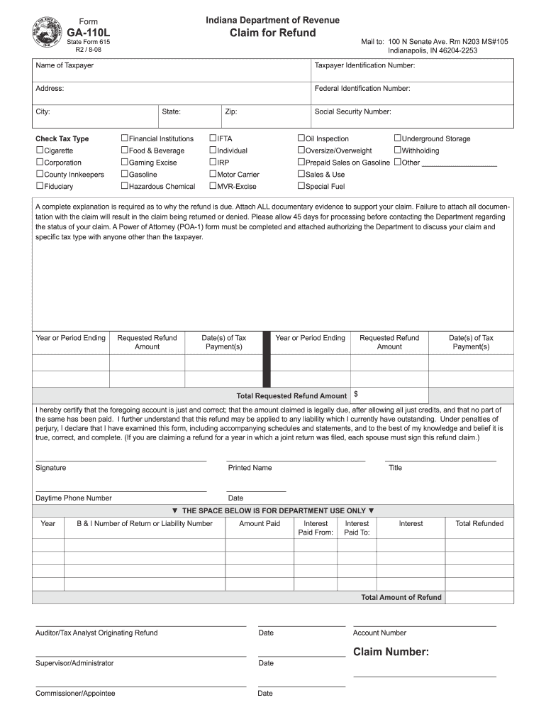 Ga 110l  Form