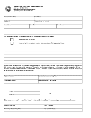  Indiana State Form 42850 2001