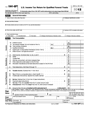  Name of Trust or Other Entity Filing Return 2012