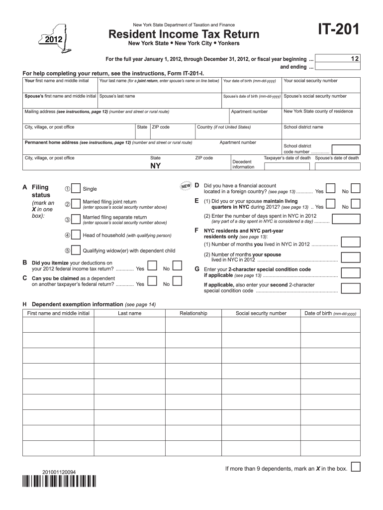 Get and Sign Form it 201 2020