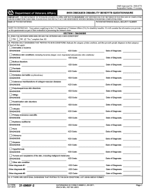 Va Form 21 0960f 2