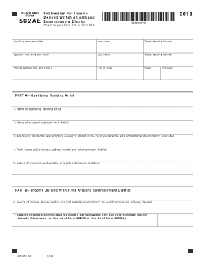 PART a Qualifying Residing Artist  Form