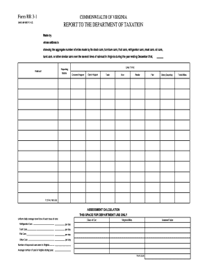 Form RR 3 1 COMMONWEALTH of VIRGINIA 1601160 REV 5 12 REPORT