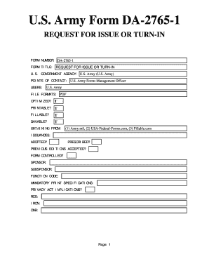 Dd Form 2765 1 Fillable
