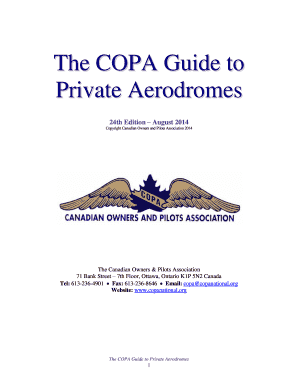 Guide to Private Aerodromes Form