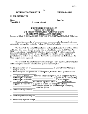  5113 220 in the DISTRICT COURT of COUNTY, KANSAS in the INTEREST of Name Year of Birth a Male Female Case No Kansasjudicialcounc 2013-2024