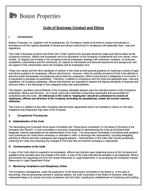 Employee Code of Conduct PDF  Form