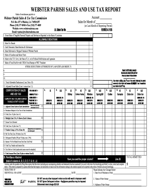  Webster Parish Sales Tax 2005