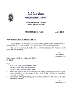 Dda Contractor Registration  Form