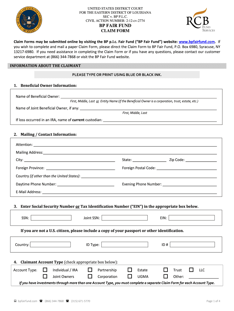  2 Complete a Paper BClaim Formb  BP Fair Fund 2010-2024